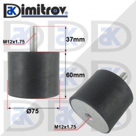 Антивибрационен тампон М12 х Ø 75 х 60 mm
